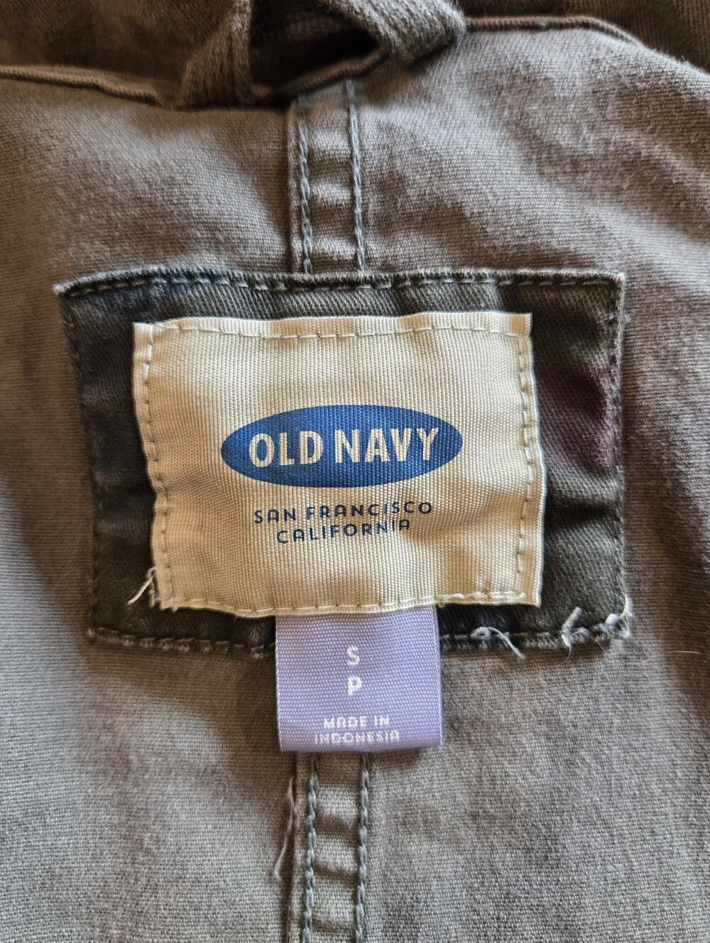 Old Navy Women's Olive Green Military-Style Jacket - Size Small